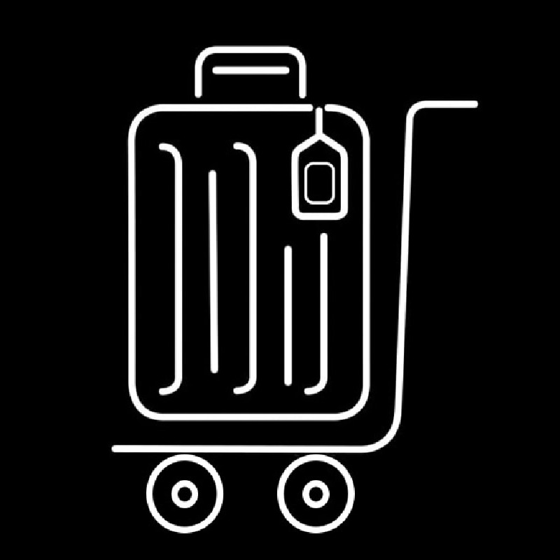 Luggage Bag Icon Leuchtreklame