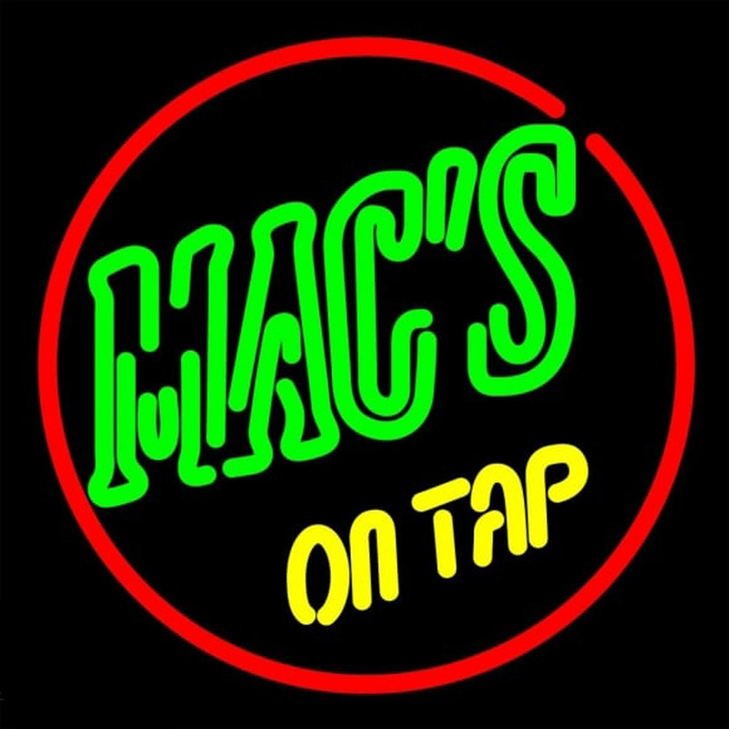 Macs On Tap Leuchtreklame