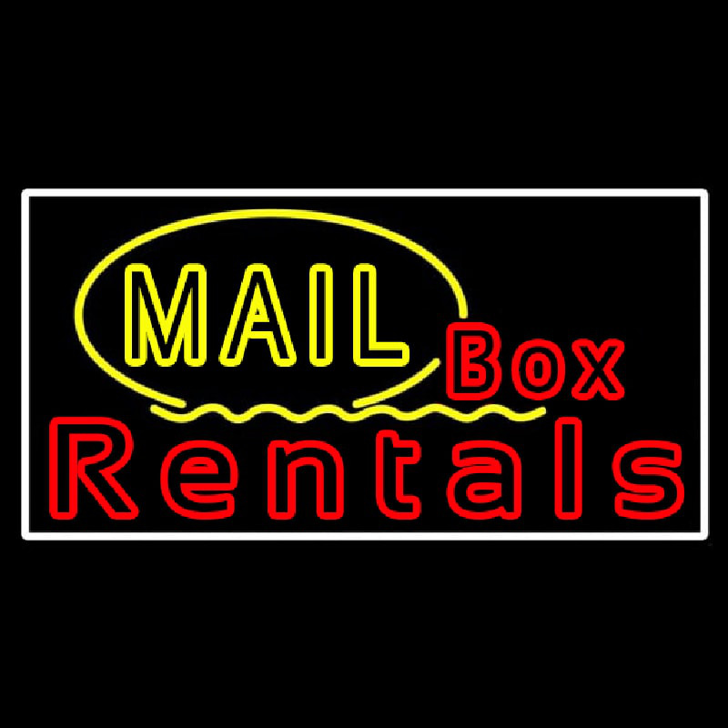 Mail Block Bo  Rentals Leuchtreklame