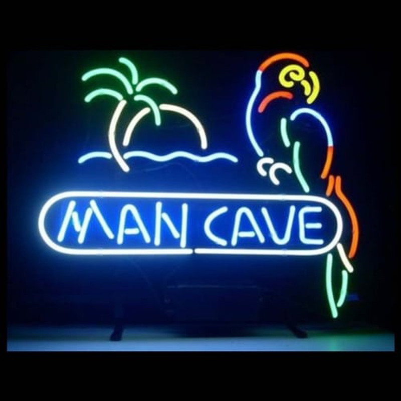 Man Cave Parrot Leuchtreklame