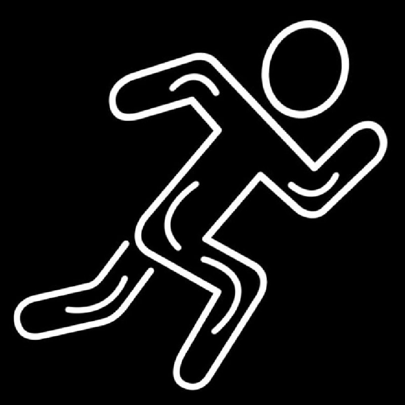 Man Sprinting Leuchtreklame