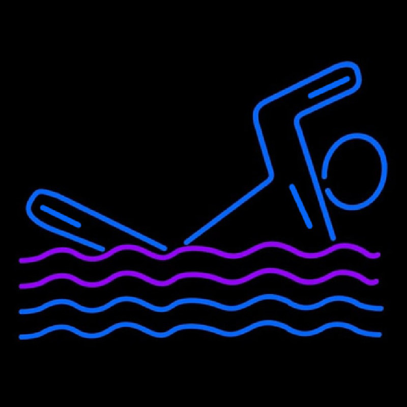 Man Swimming Leuchtreklame