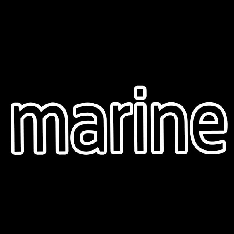 Marine White Leuchtreklame
