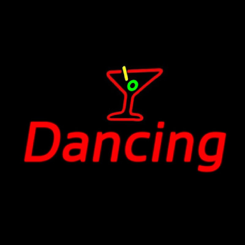 Martini Glass Dancing Leuchtreklame