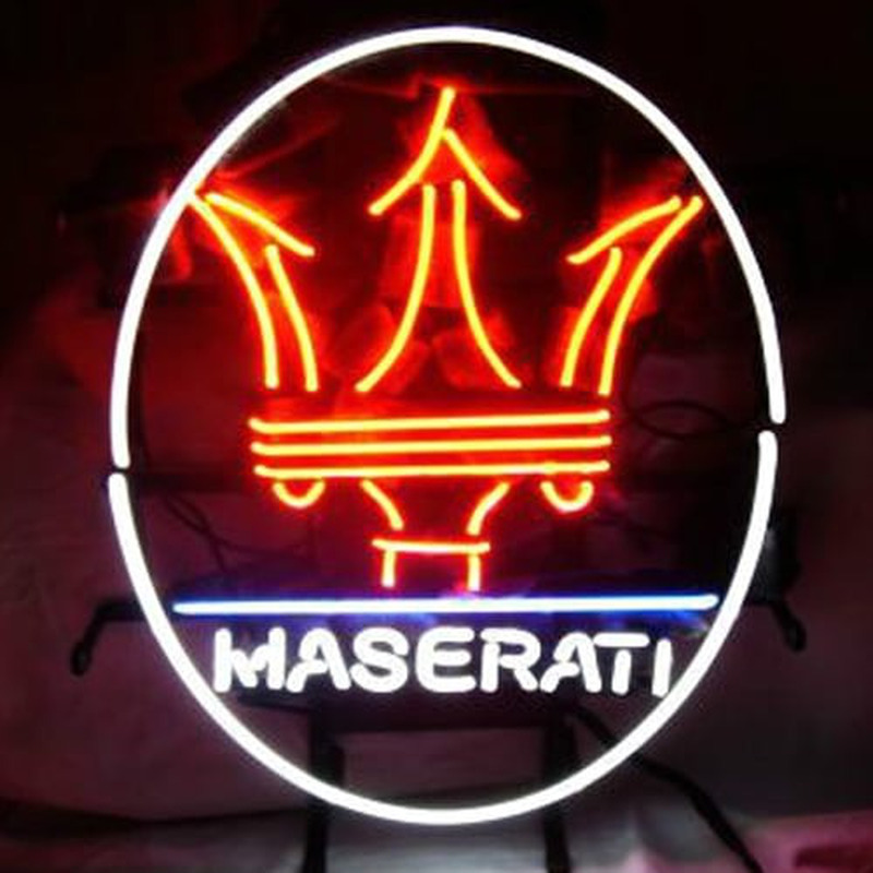 Maserati European Auto Bier Bar Leuchtreklame