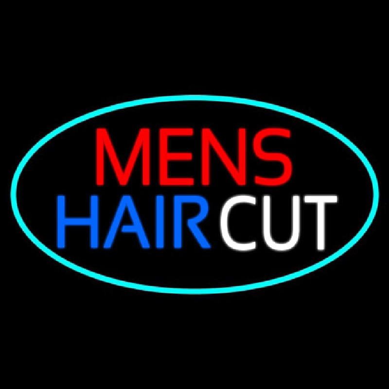 Mens Hair Cut Leuchtreklame
