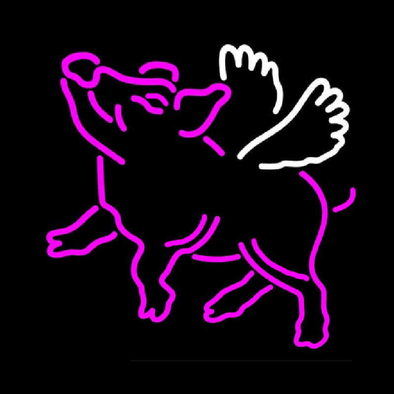 Mfg Flying Pig Leuchtreklame