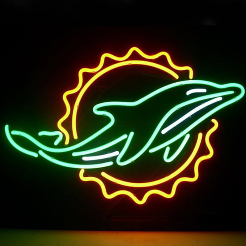 Miami Dolphin Offen Leuchtreklame
