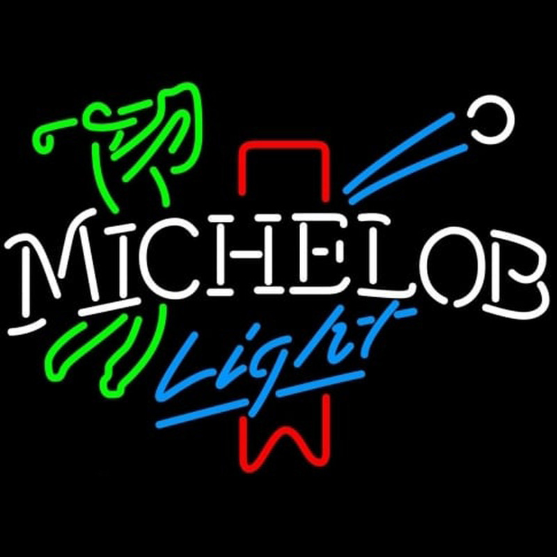 Michelob Light Red Ribbon Golfer Leuchtreklame