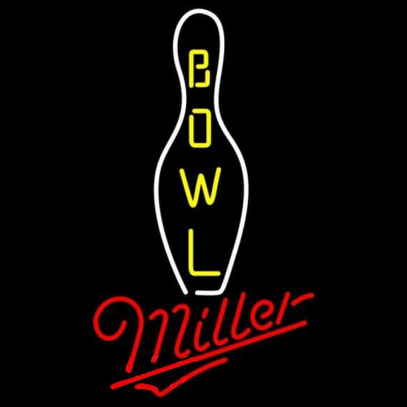 Miller Bowling Beer Sign Leuchtreklame