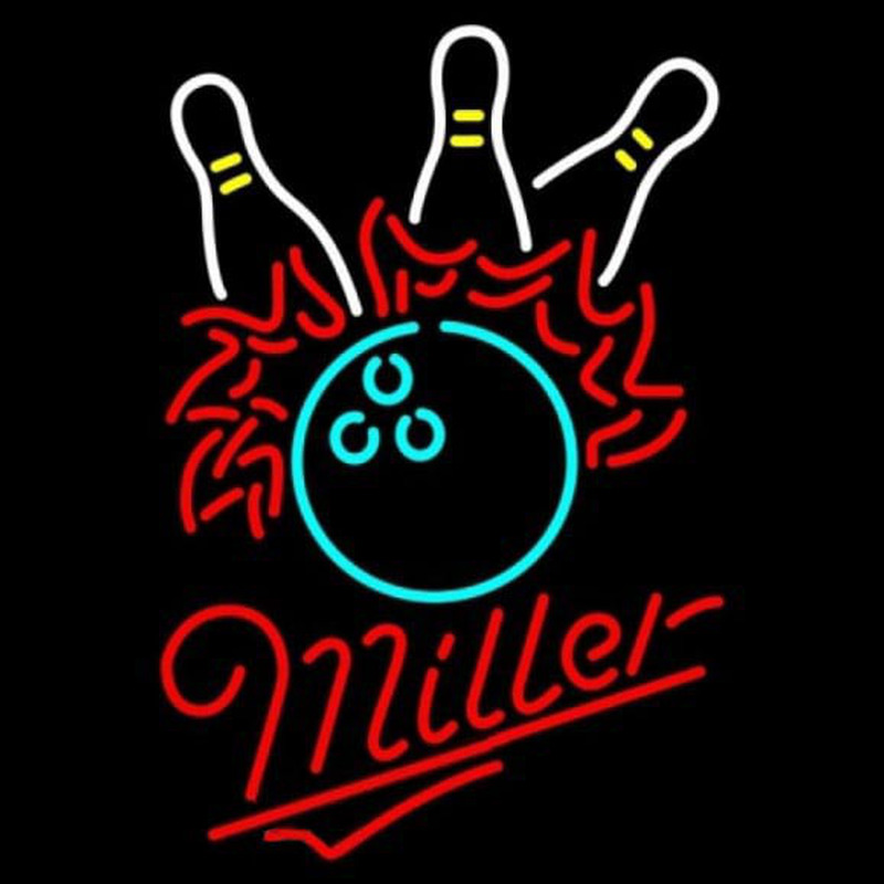 Miller Bowling Pool Beer Sign Leuchtreklame