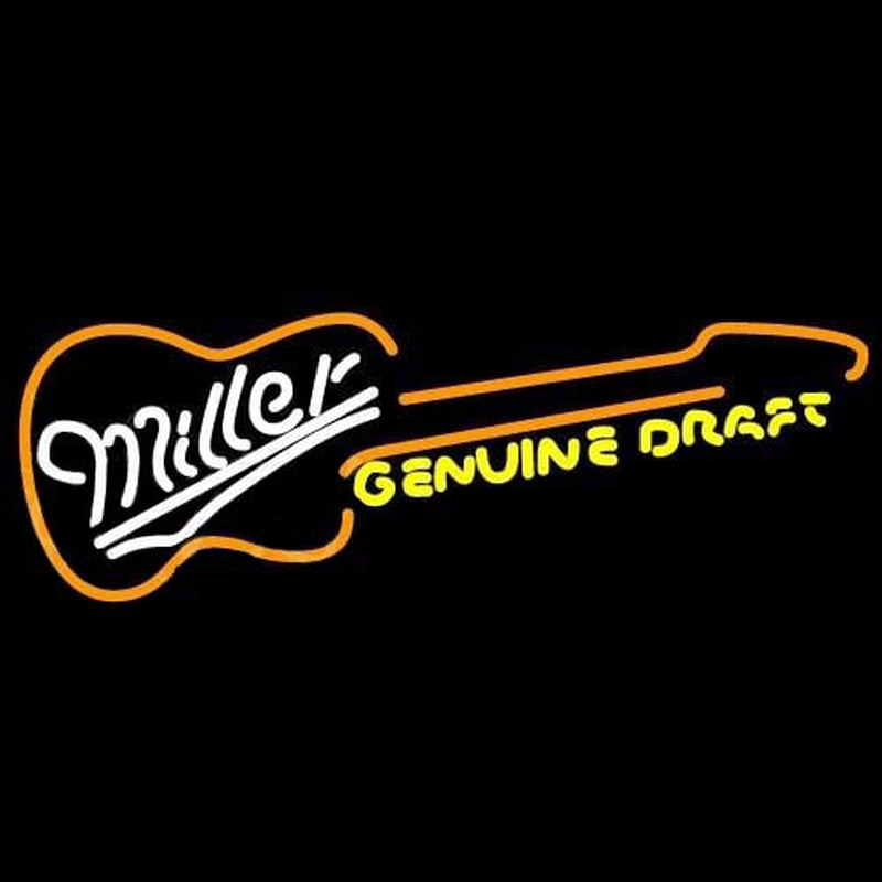 Miller Country Guitar Beer Sign Leuchtreklame