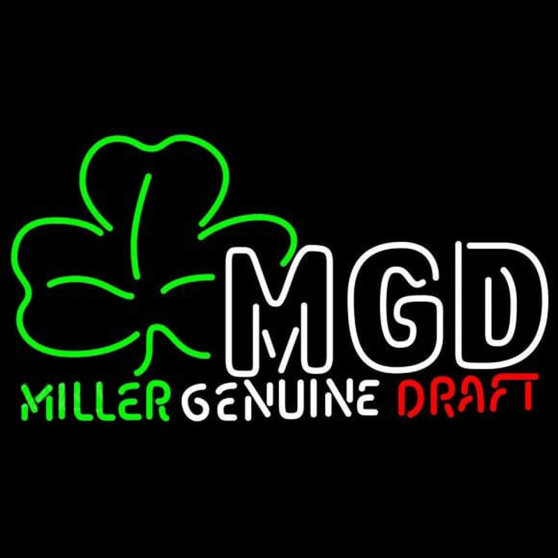 Miller Genuine Draft Shamrock Beer Sign Leuchtreklame