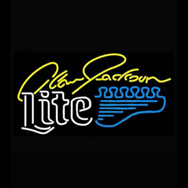 Miller Lite Alan Jackson Guitar Leuchtreklame