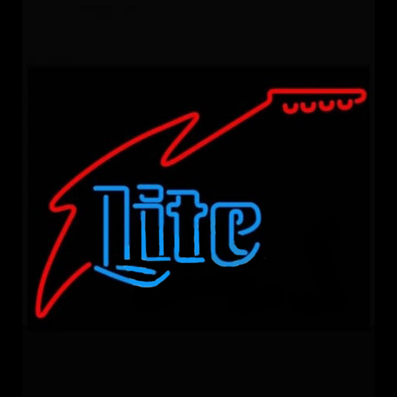 Miller Lite Guitar Leuchtreklame