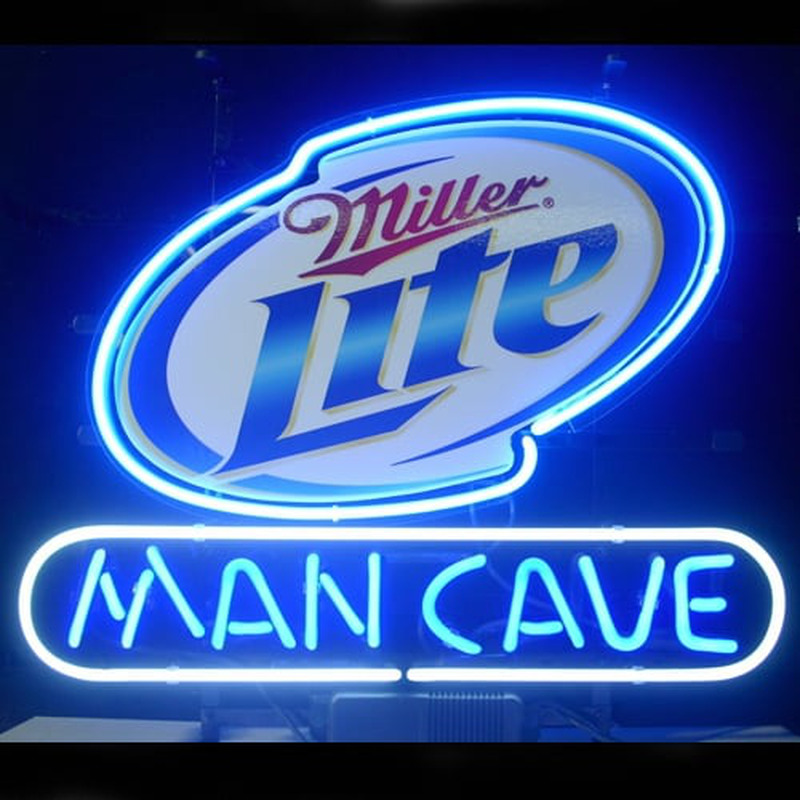 Miller Lite Man Cave Open Leuchtreklame