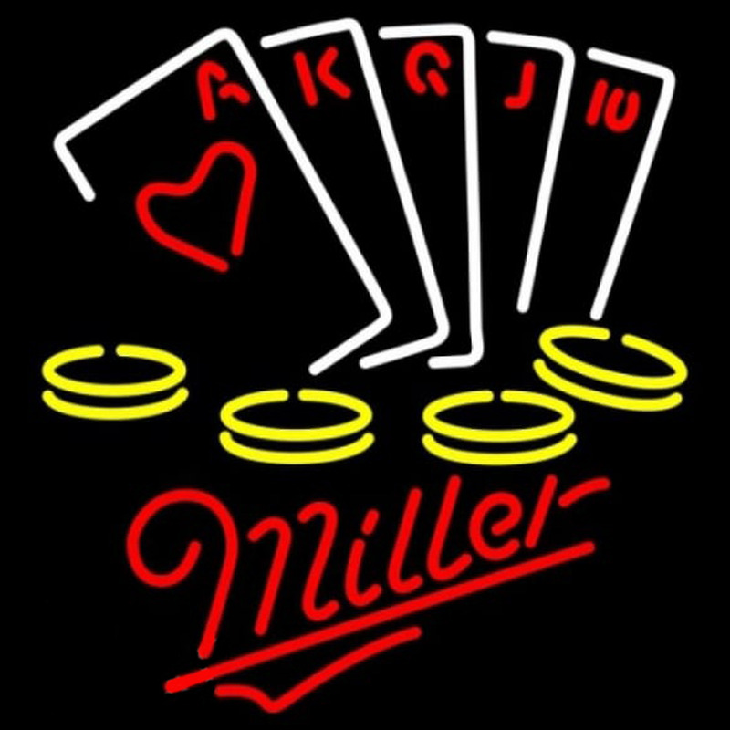 Miller Poker Ace Series Beer Sign Leuchtreklame