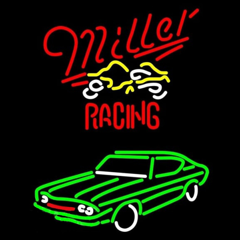 Miller Racing NASCAR Beer Sign Leuchtreklame