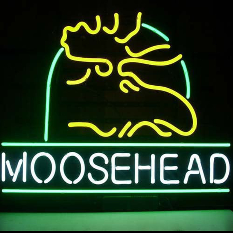 Moosehead Lager Maine Moose Bier Bar Offen Leuchtreklame