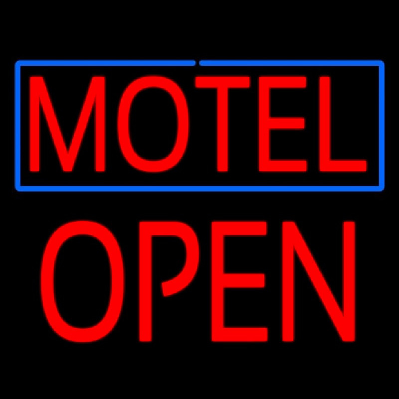 Motel Block Open Leuchtreklame