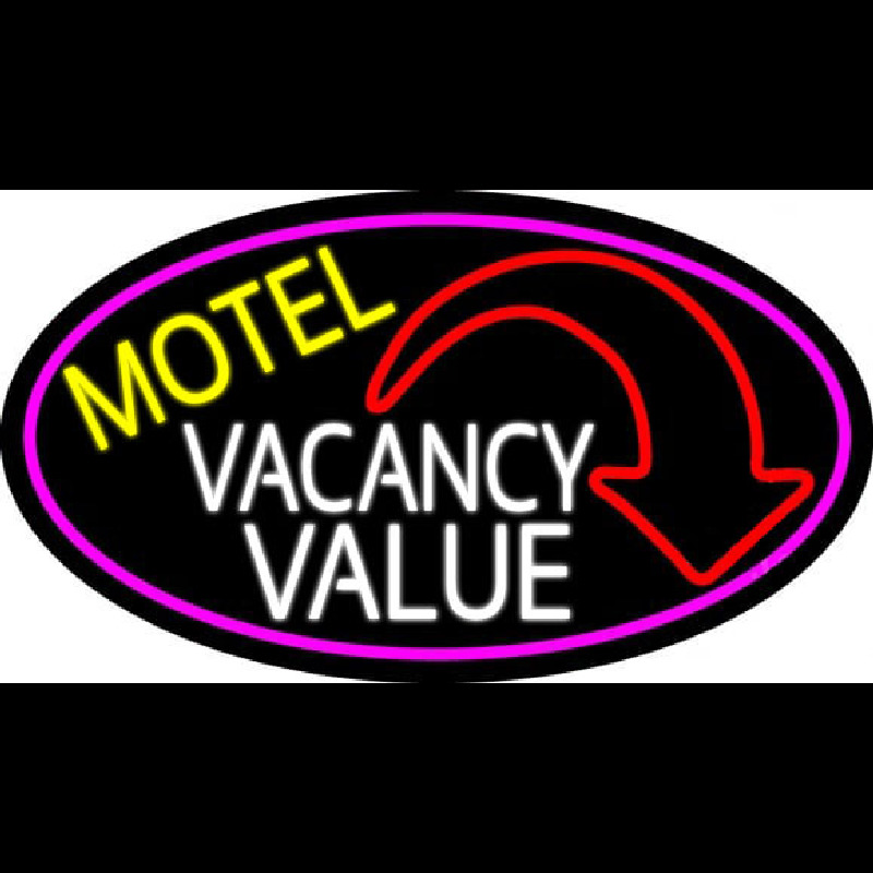 Motel Vacancy Value With Arrow Leuchtreklame