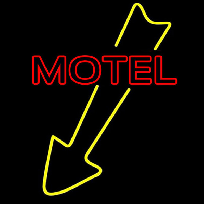 Motel With Down Arrow Leuchtreklame