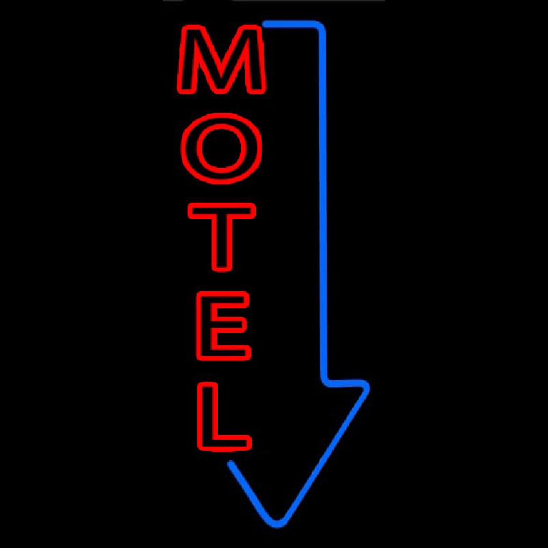 Motel With Down Arrow Leuchtreklame