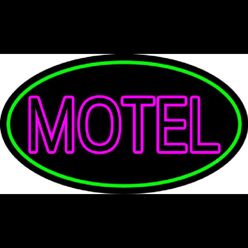 Motel With Green Border Leuchtreklame