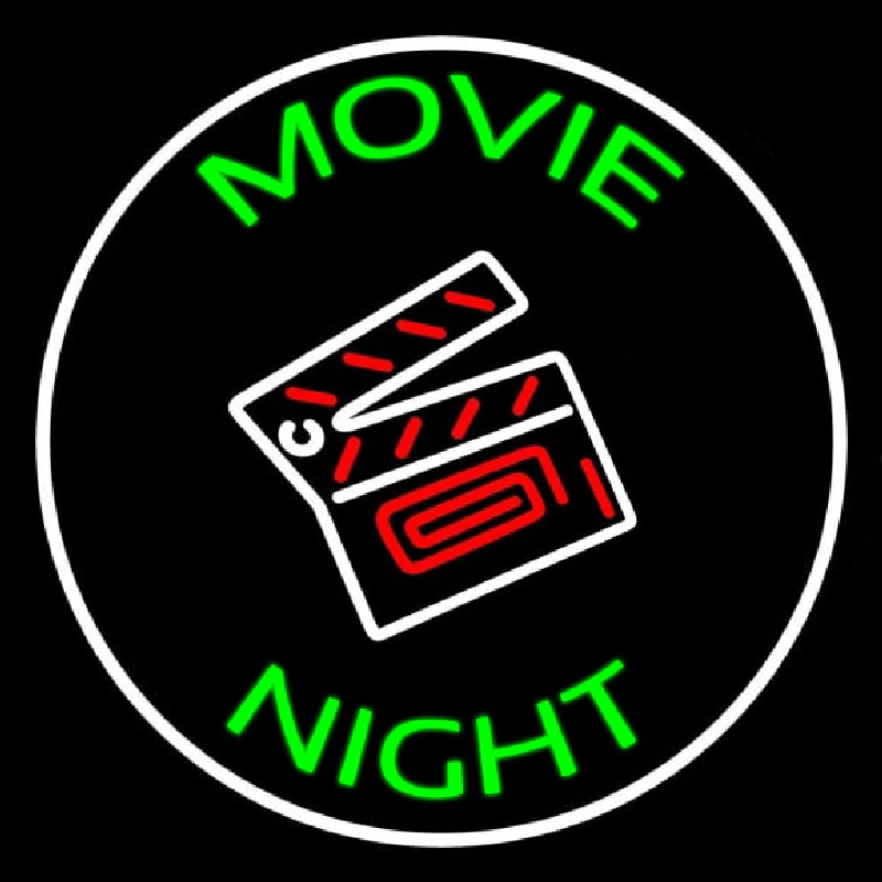 Movie Night With Border Leuchtreklame