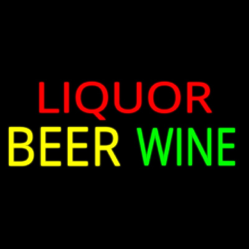 Multi Colored Liquor Beer Wine Leuchtreklame