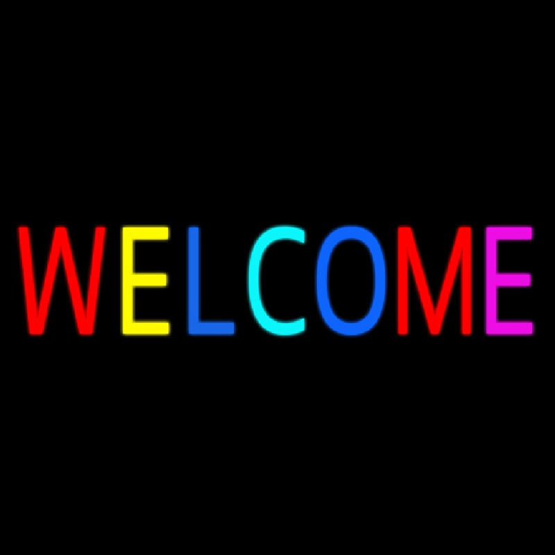 Multi Colored Welcome Bar Leuchtreklame