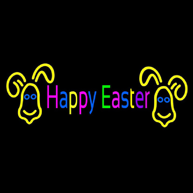Multicolor Happy Easter Leuchtreklame