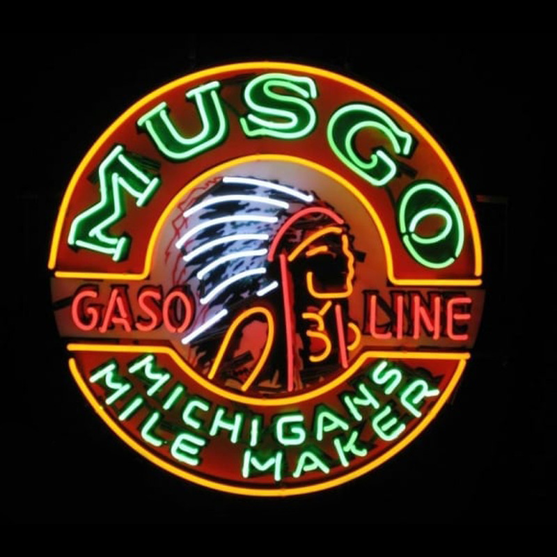 Musgo Gasoline Leuchtreklame