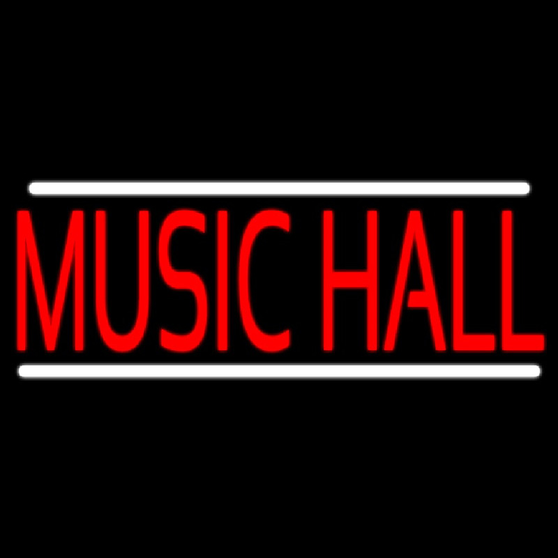 Music Hall White 1 Leuchtreklame