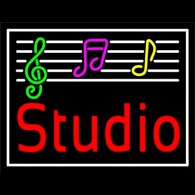 Music Studio 2 Leuchtreklame