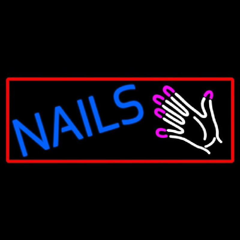 Nails With Hand Logo Leuchtreklame
