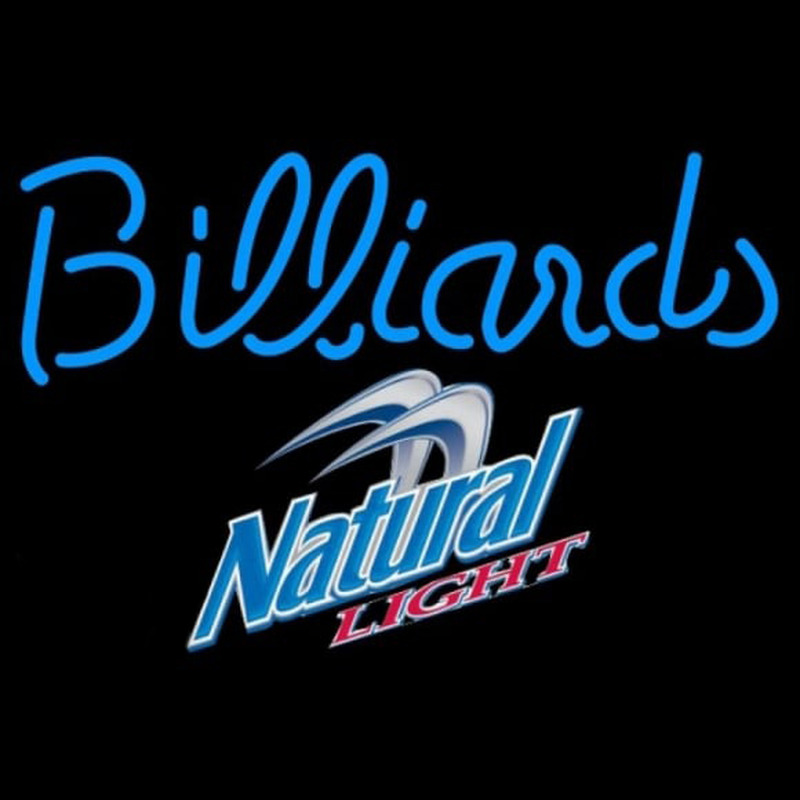 Natural Light Billiards Te t Pool Beer Sign Leuchtreklame