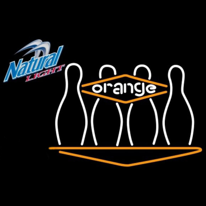 Natural Light Bowling Orange Beer Sign Leuchtreklame