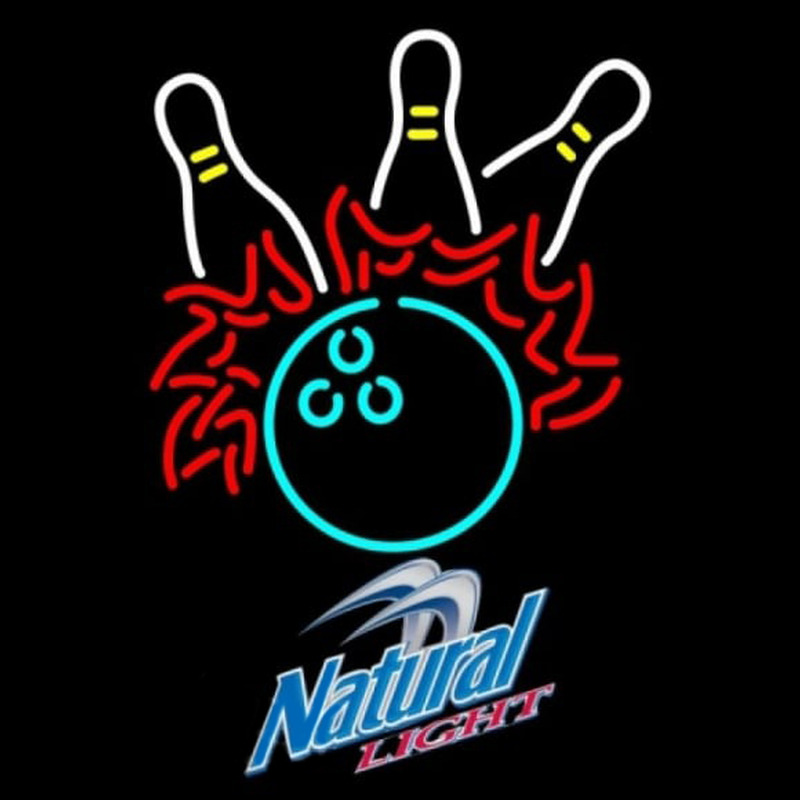 Natural Light Bowling Pool Beer Sign Leuchtreklame