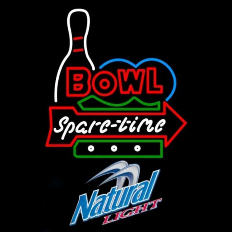 Natural Light Bowling Spare Time Beer Sign Leuchtreklame