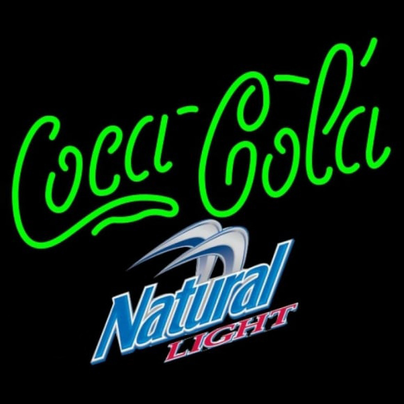 Natural Light Coca Cola Green Beer Sign Leuchtreklame