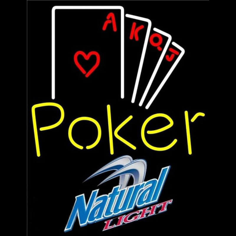 Natural Light Poker Ace Series Beer Sign Leuchtreklame