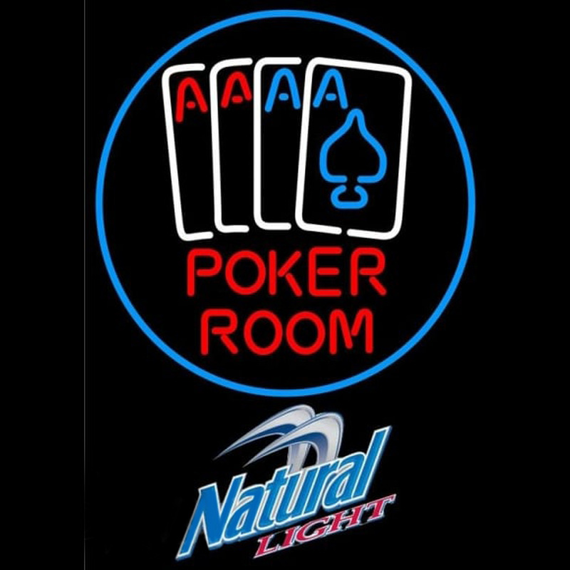 Natural Light Poker Room Beer Sign Leuchtreklame