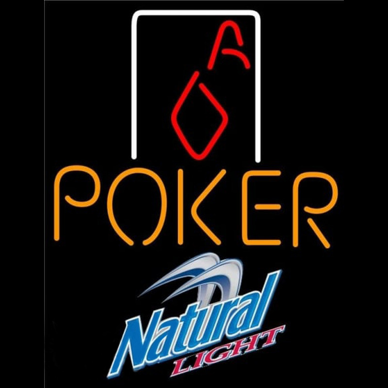 Natural Light Poker Squver Ace Beer Sign Leuchtreklame