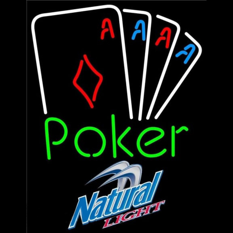 Natural Light Poker Tournament Beer Sign Leuchtreklame