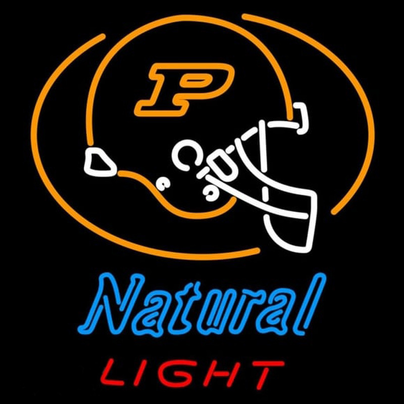 Natural Light Purdue University Boilermakers Helmet Beer Sign Leuchtreklame