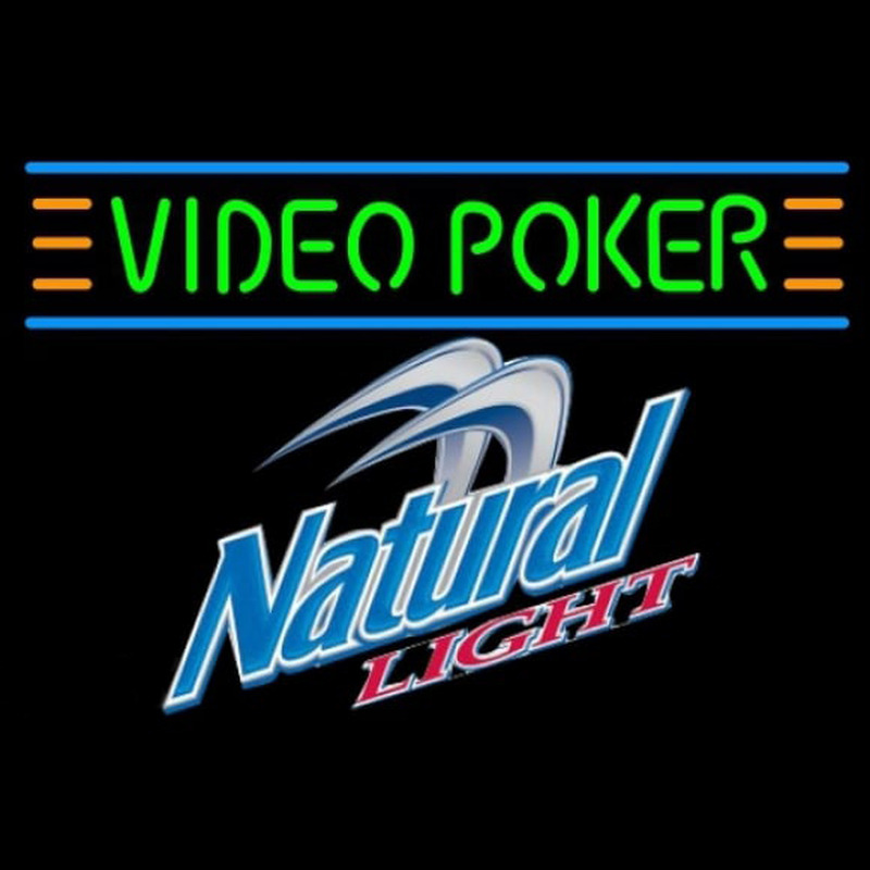 Natural Light Video Poker Beer Sign Leuchtreklame