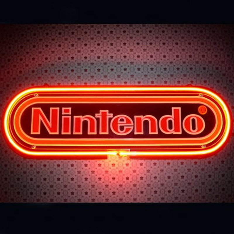 Nintendo Black Laden Offen Leuchtreklame