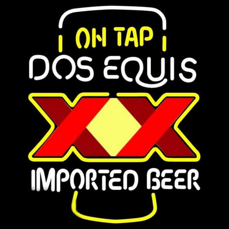 On Tap Dos Equis Beer Sign Leuchtreklame