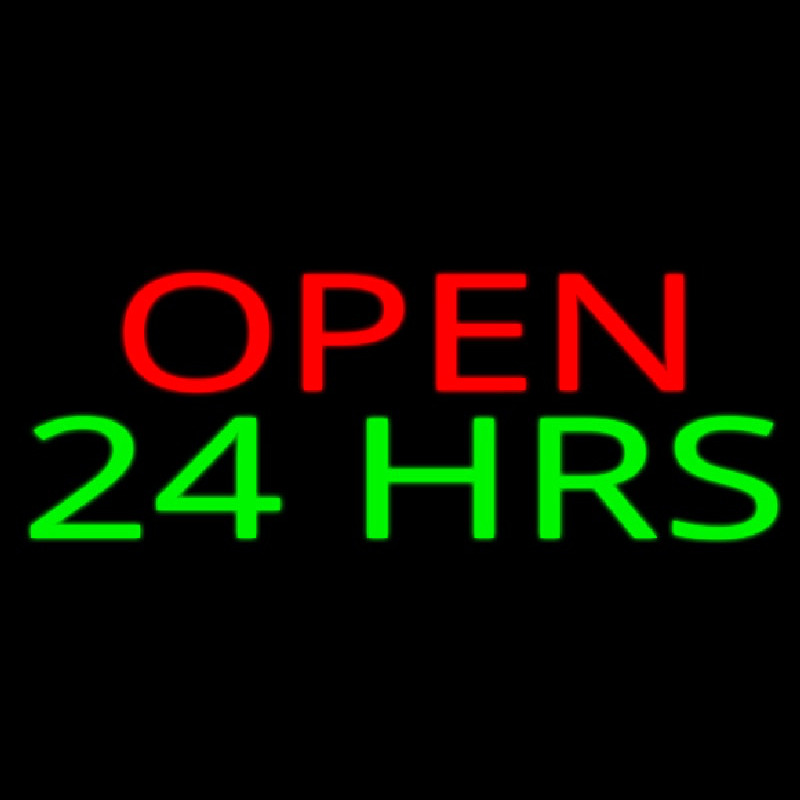 Open 24 Hrs Leuchtreklame